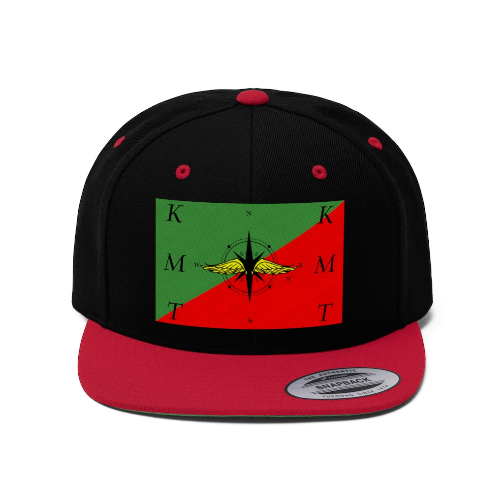 Compass With Green N Red Bill Hat