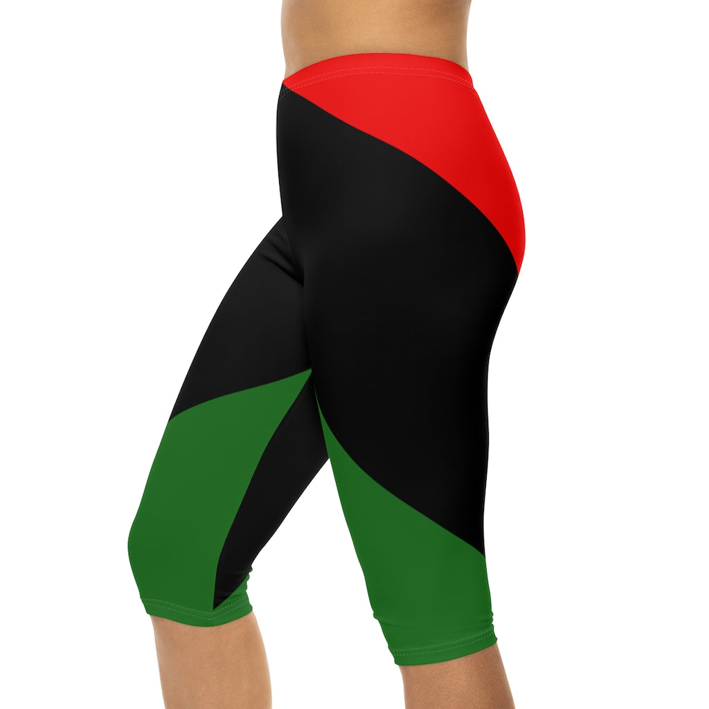 Pan African Flag Women’s Capri Leggings (AOP)