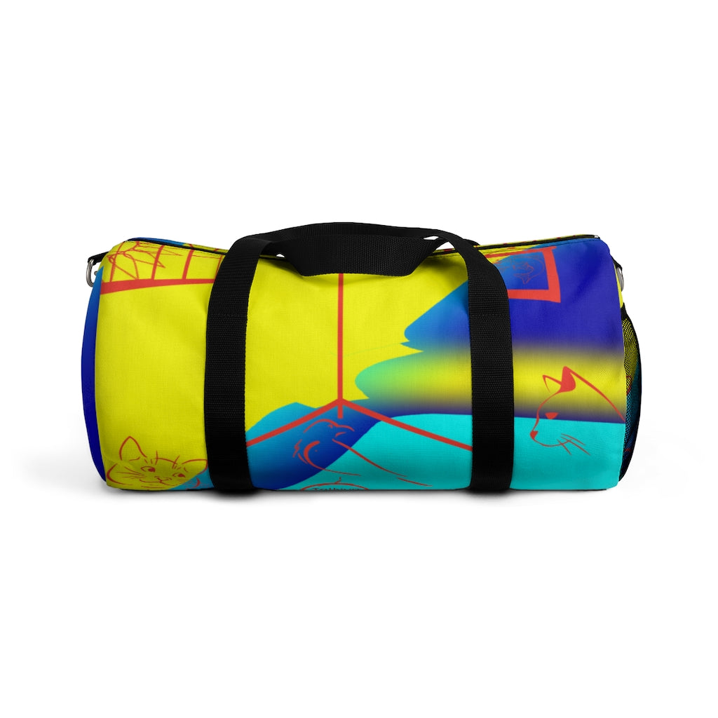 Cat Bird Conversation Duffel Bag