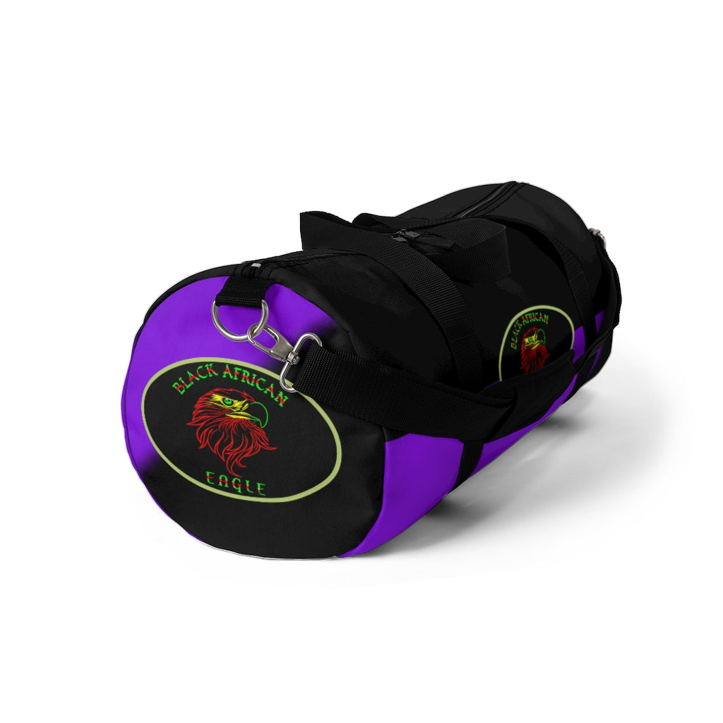 Black African Eagle (Black & Purple) Duffel Bag