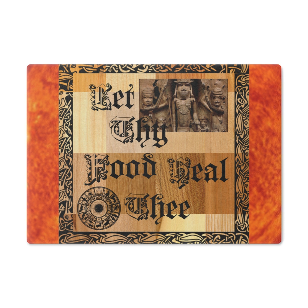 "Let Thy Food Heal Thee on Wood" Cutting Board