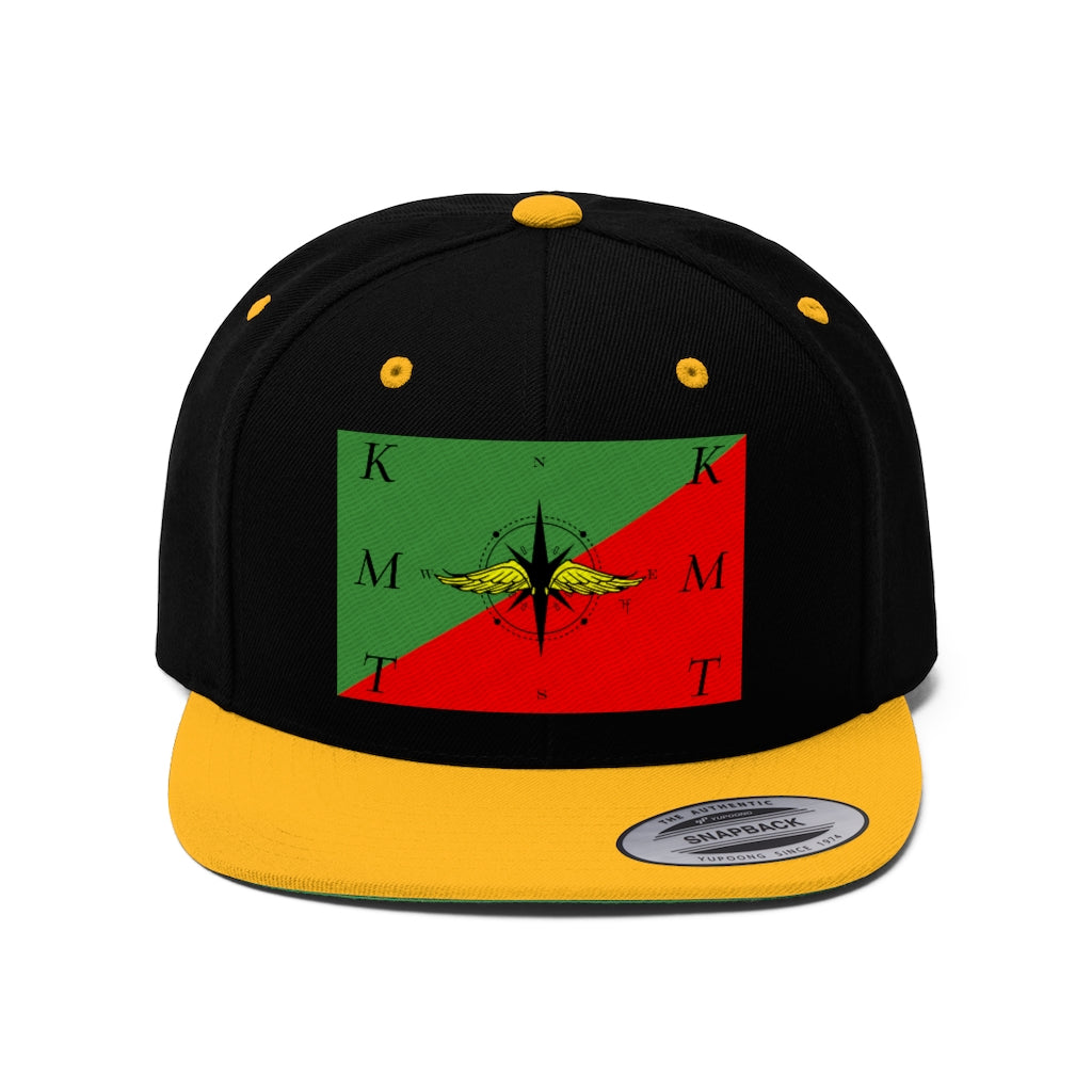 Compass With Green N Red Bill Hat