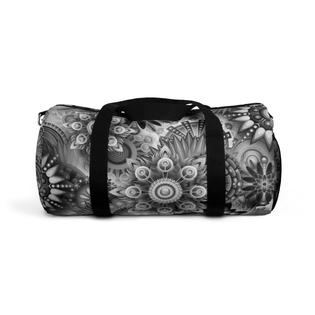 Mandalas-(Silver) Duffel Bag