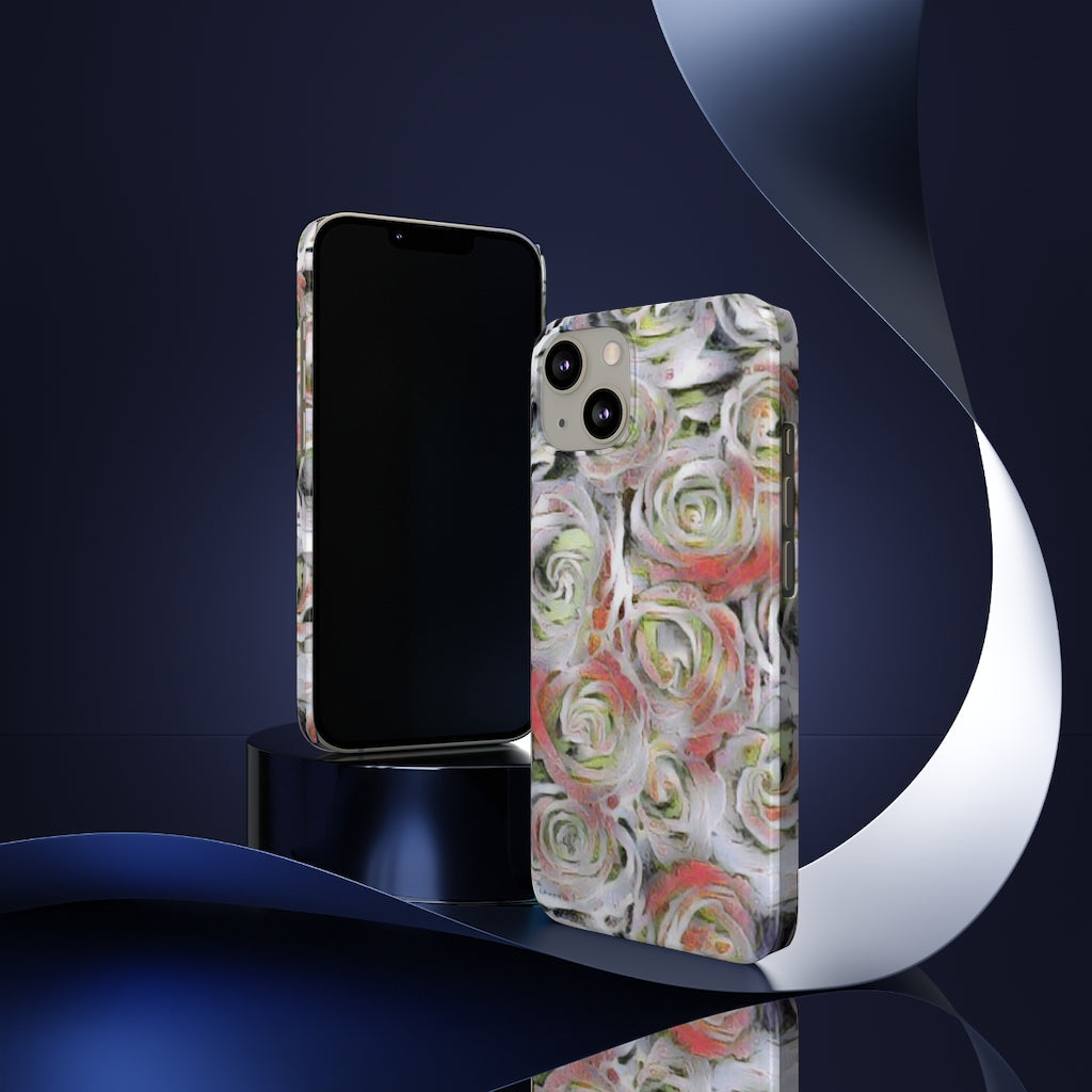 White Roses Slim Phone Cases, Case-Mate