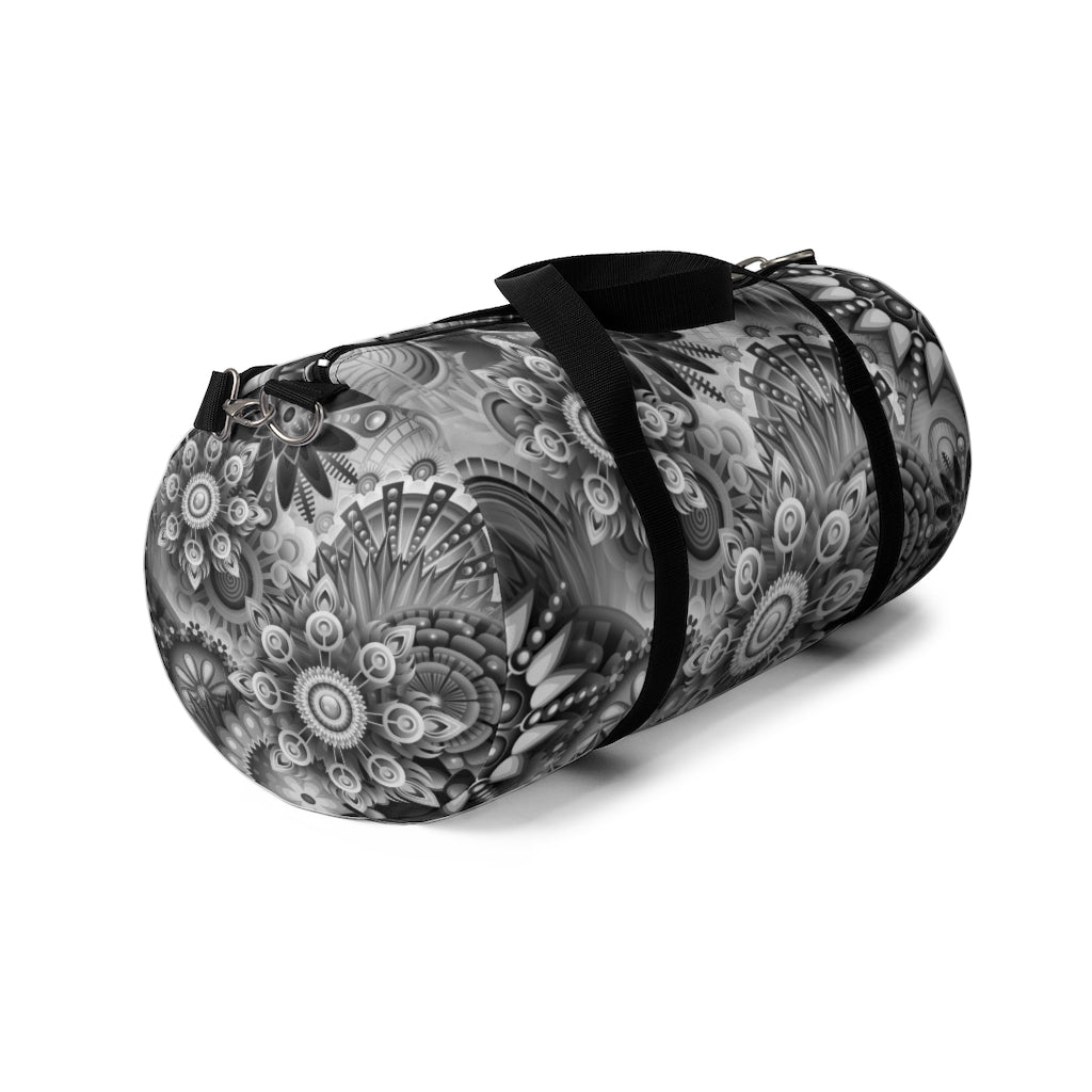 Mandalas-(Silver) Duffel Bag