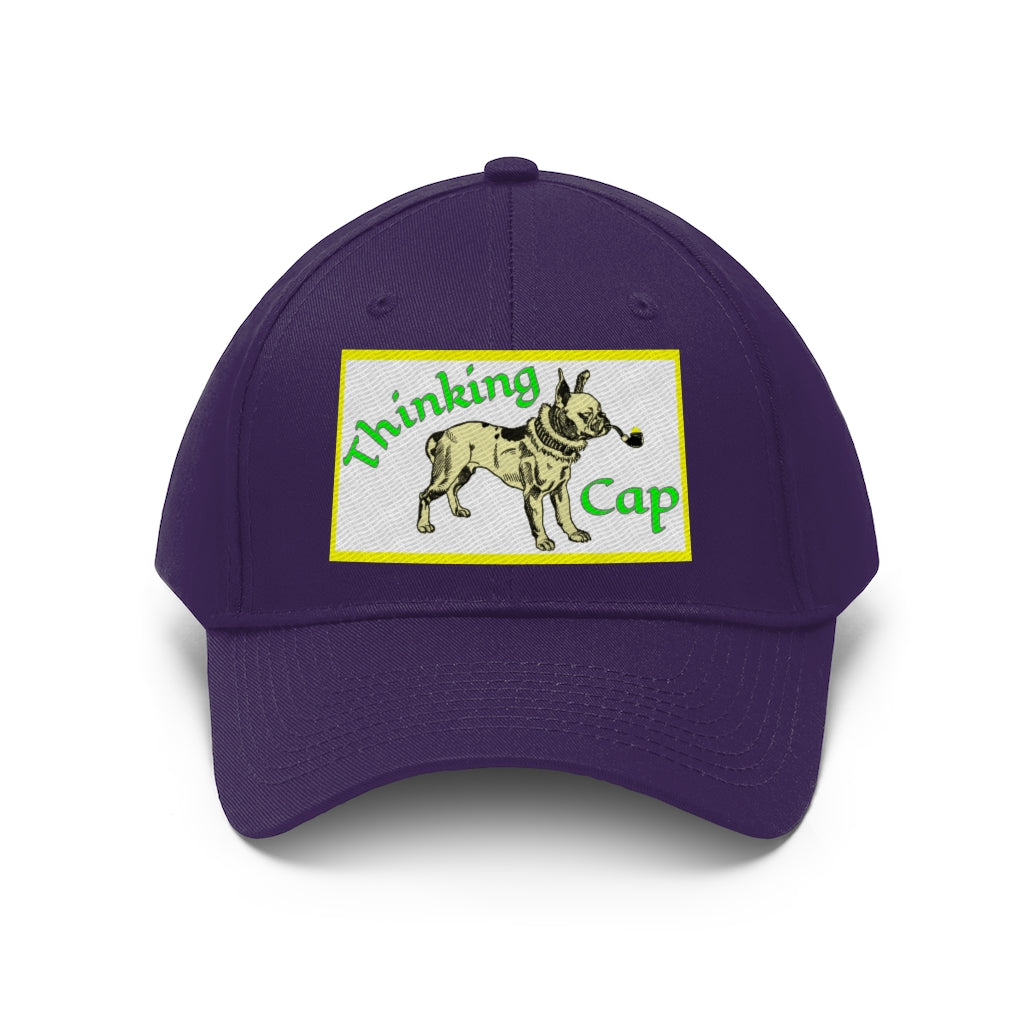 Thinking Dog Cap  Unisex Twill Hat