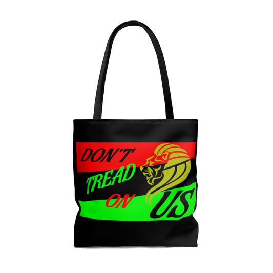 AFRICAN DON'T TREAD ON US FLAG (Black) Tote Bag