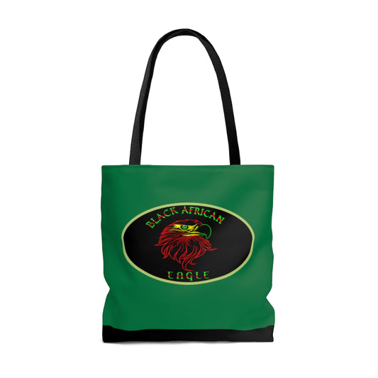 Black African Eagle (Green) Tote Bag