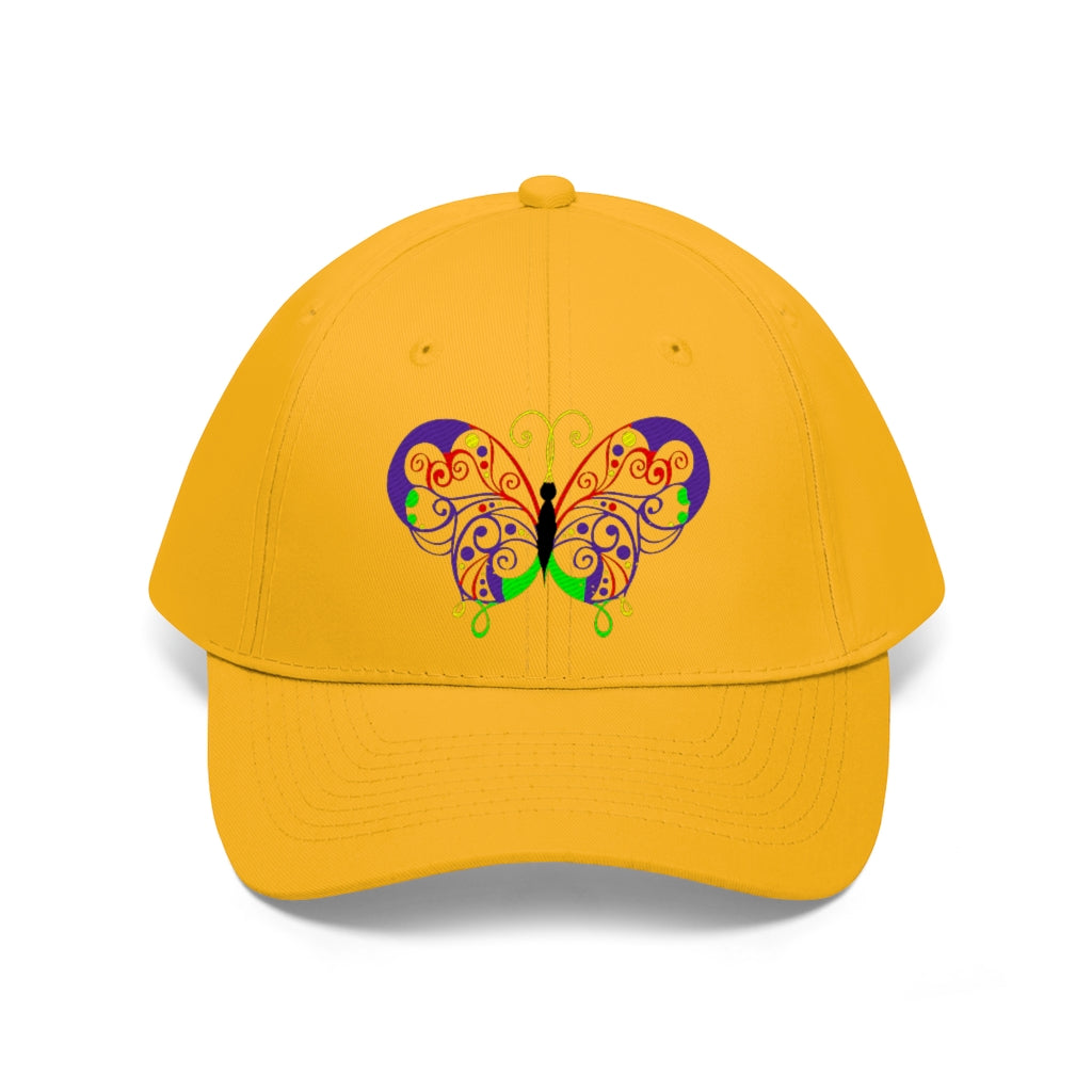 Butterfly Purple Lines Unisex Twill Hat