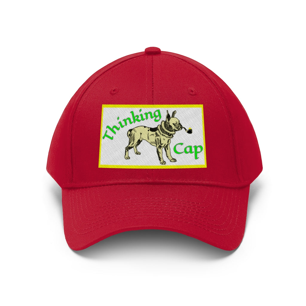 Thinking Dog Cap  Unisex Twill Hat