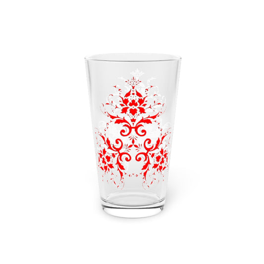 Tri Leaf Pint Glass, 16oz