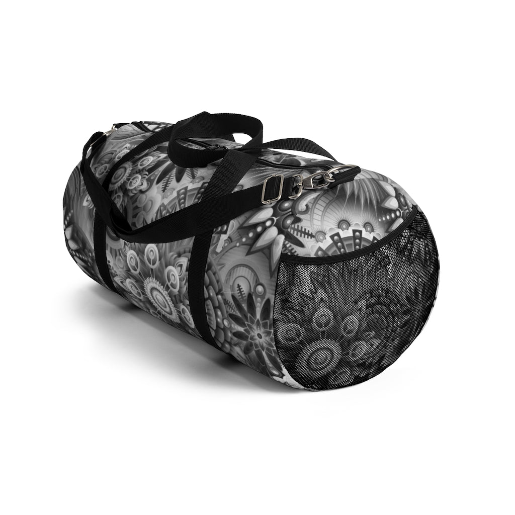 Mandalas-(Silver) Duffel Bag