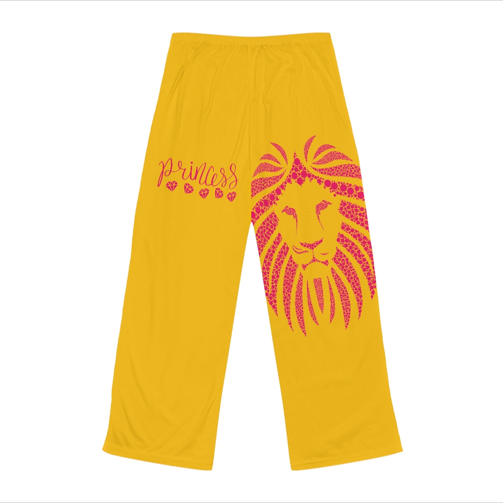 Princess Lion On Gold Women's Pajama Pants