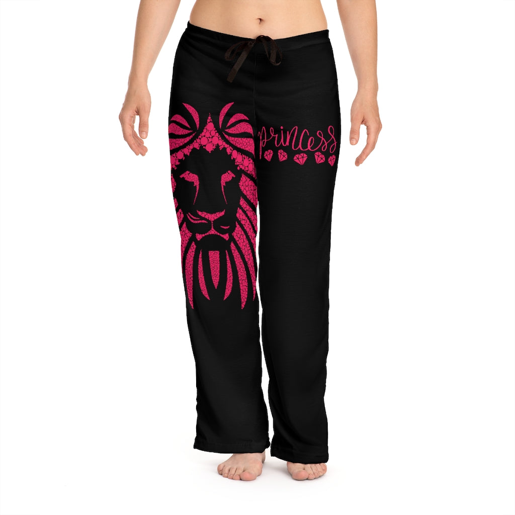 Princess Lion Women's Pajama Pants (Black)