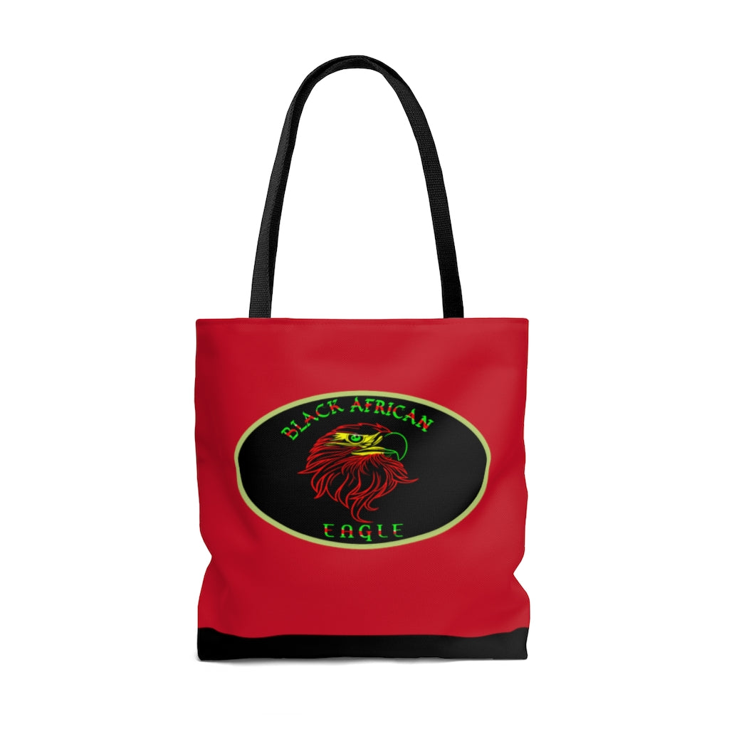 Black African Eagle (Red) Tote Bag