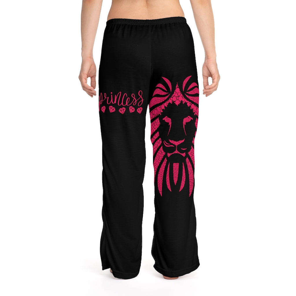 Princess Lion Women's Pajama Pants (Black)