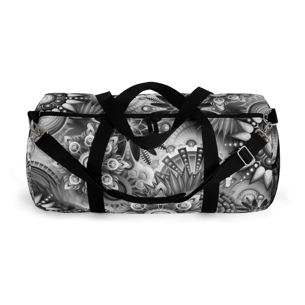 Mandalas-(Silver) Duffel Bag