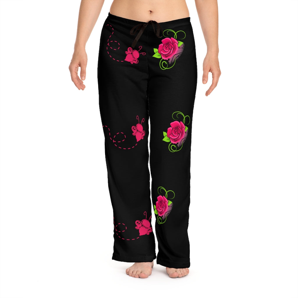 Bee & Flower  Women's Black Pajama Pants