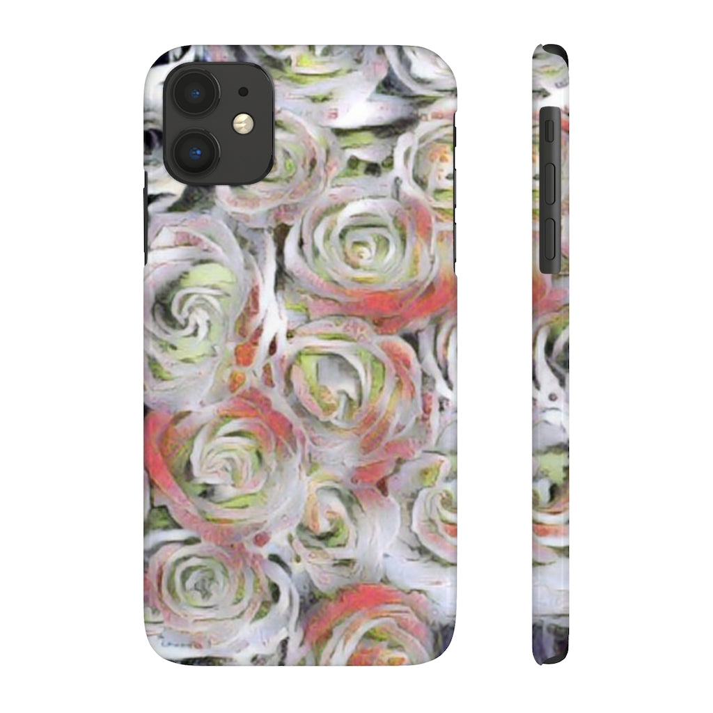 White Roses Slim Phone Cases, Case-Mate