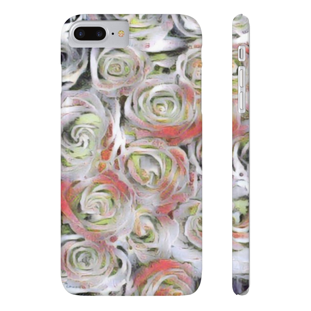 White Roses Slim Phone Cases, Case-Mate