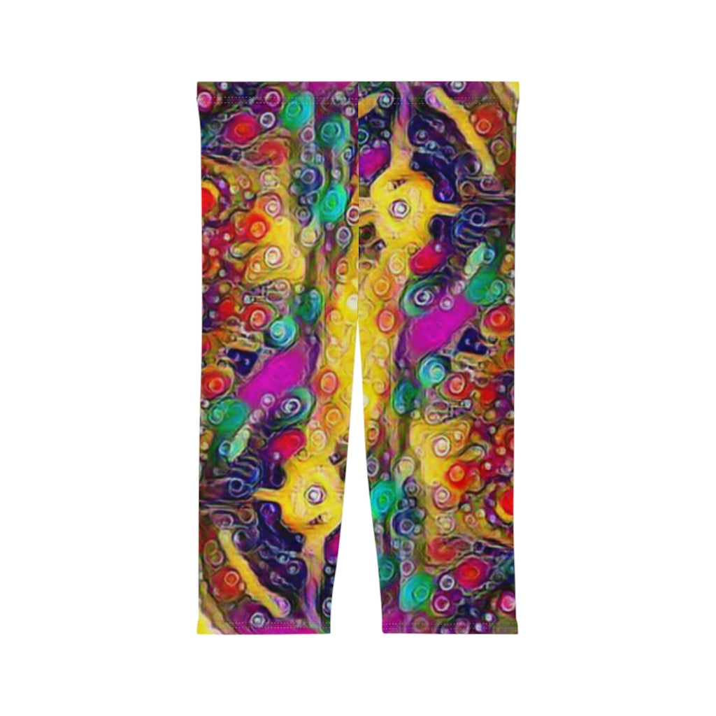 Yellow Sparks Women’s Capri Leggings (AOP)