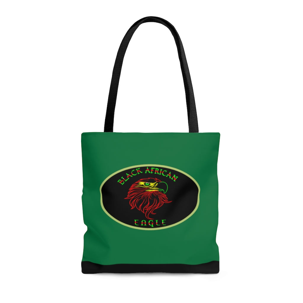 Black African Eagle (Green) Tote Bag